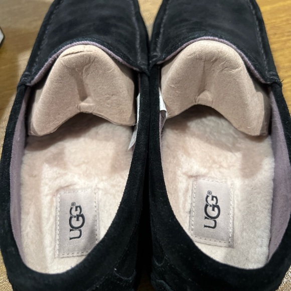 UGG Men's Adler Black Suede Slip-Ons - Picture 10 of 13